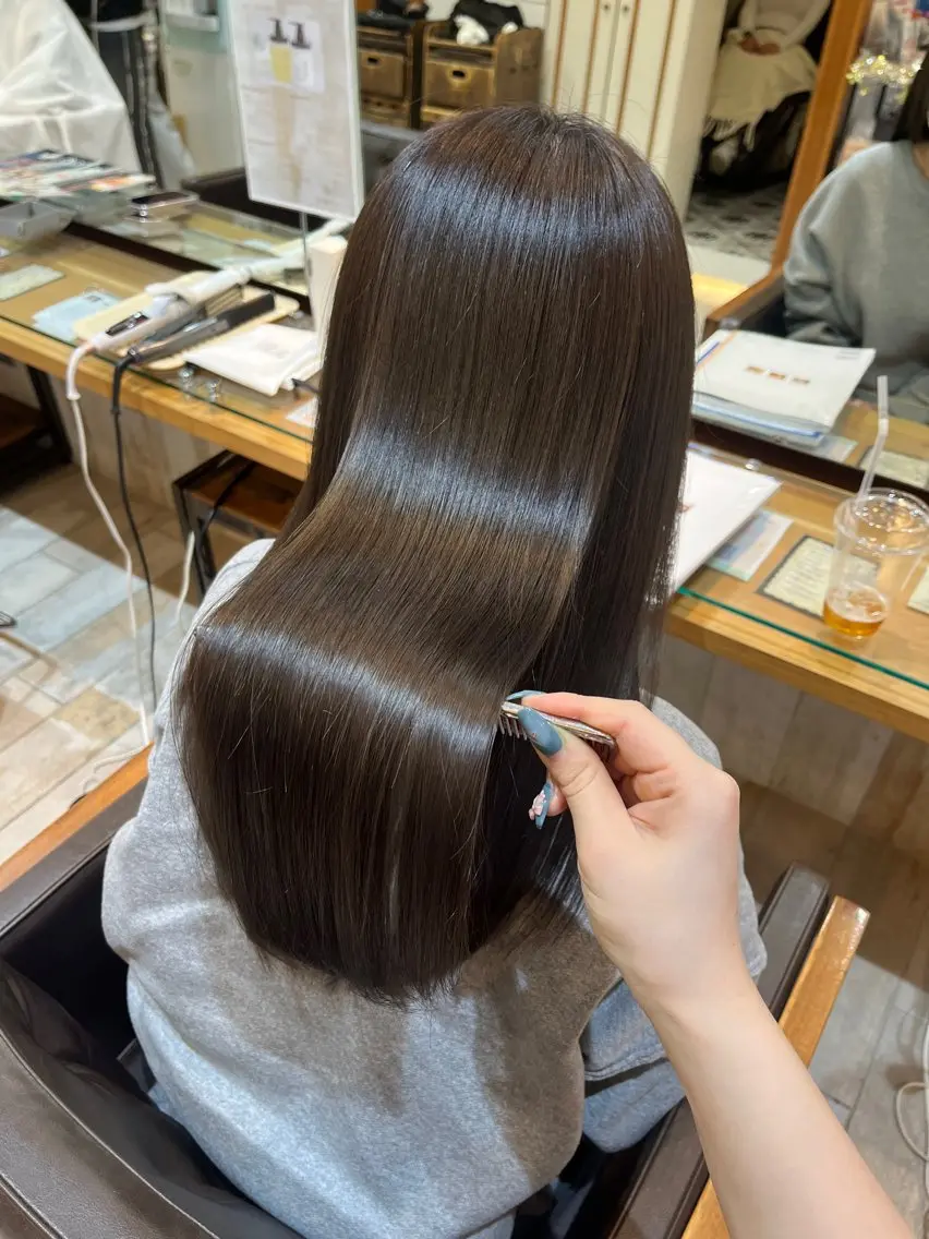 カラー Miwa🦋渋谷/透 明感カラー/韓国ヘアのヘアスタイル