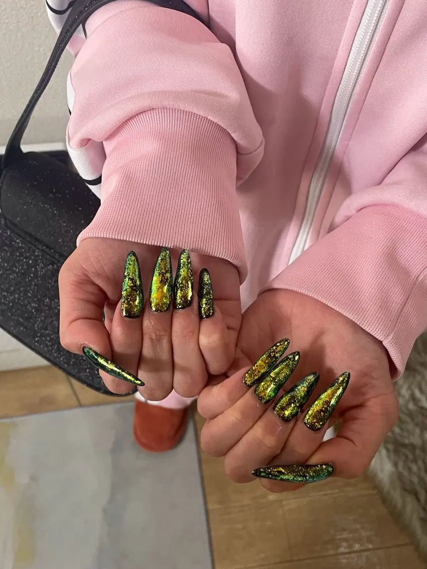 ネイル オーロラネイル フットネイル フレンチネイル ジェルネイル 韓国ネイル ハンドネイル kiki nail &brow二子玉川のネイルデザイン