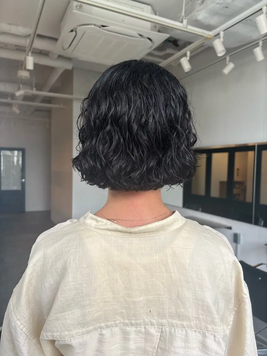 ショート パーマ ボブ カット パーマ トリートメント ハードパーマ Rico💜のヘアスタイル