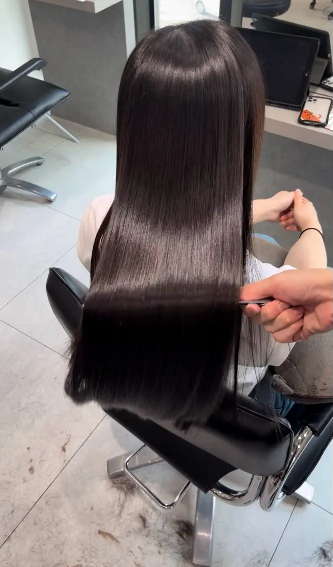 ロング 卒業式のヘアスタイル 福岡美髪矯正 ゆうやのヘアスタイル
