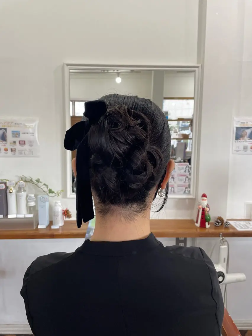 ヘアアレンジ ヘアセット 塔崎 りこのヘアスタイル