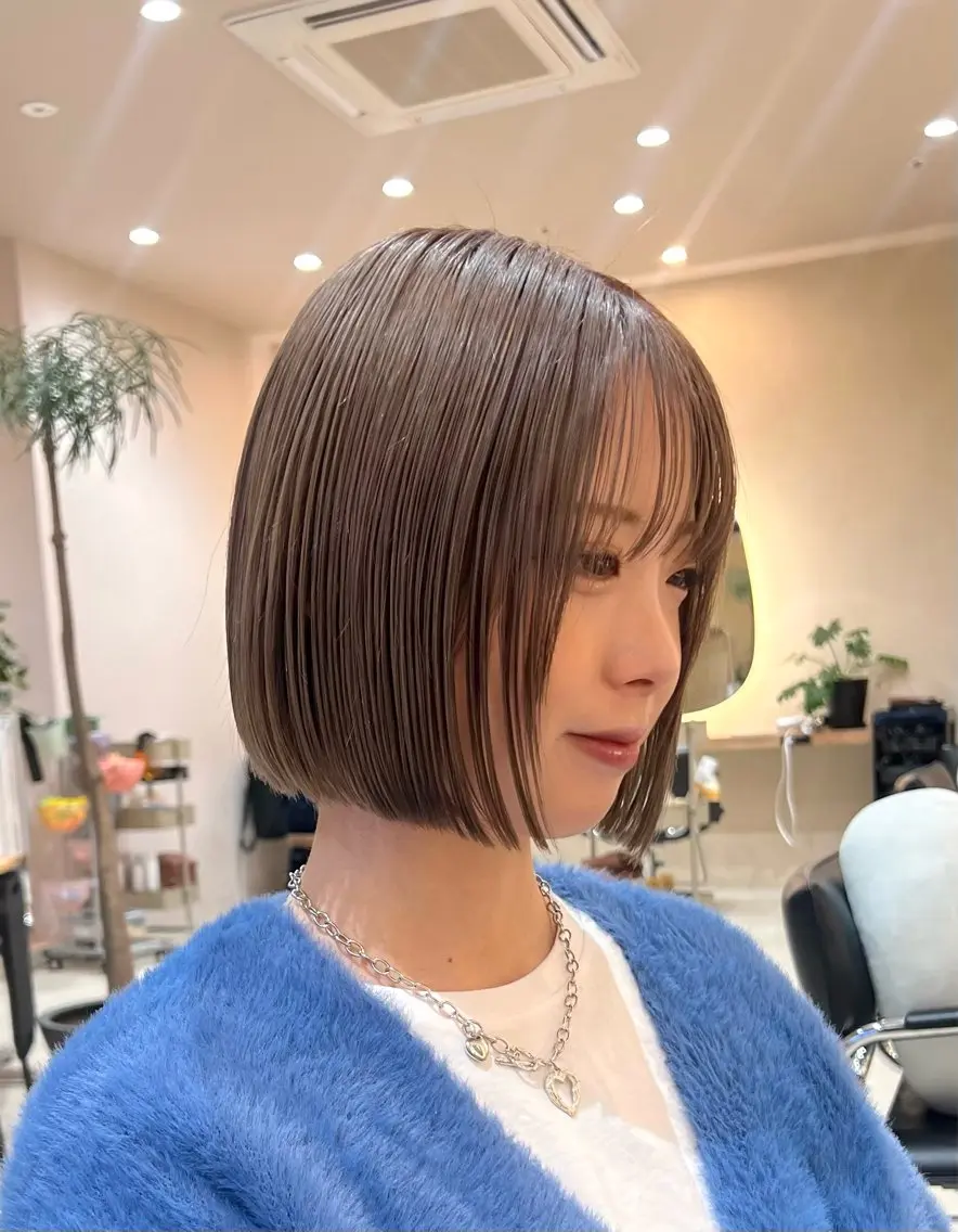 カラー ヘアカラー トリートメント ハイトーンベージュ カラー/さら🎀のヘアスタイル