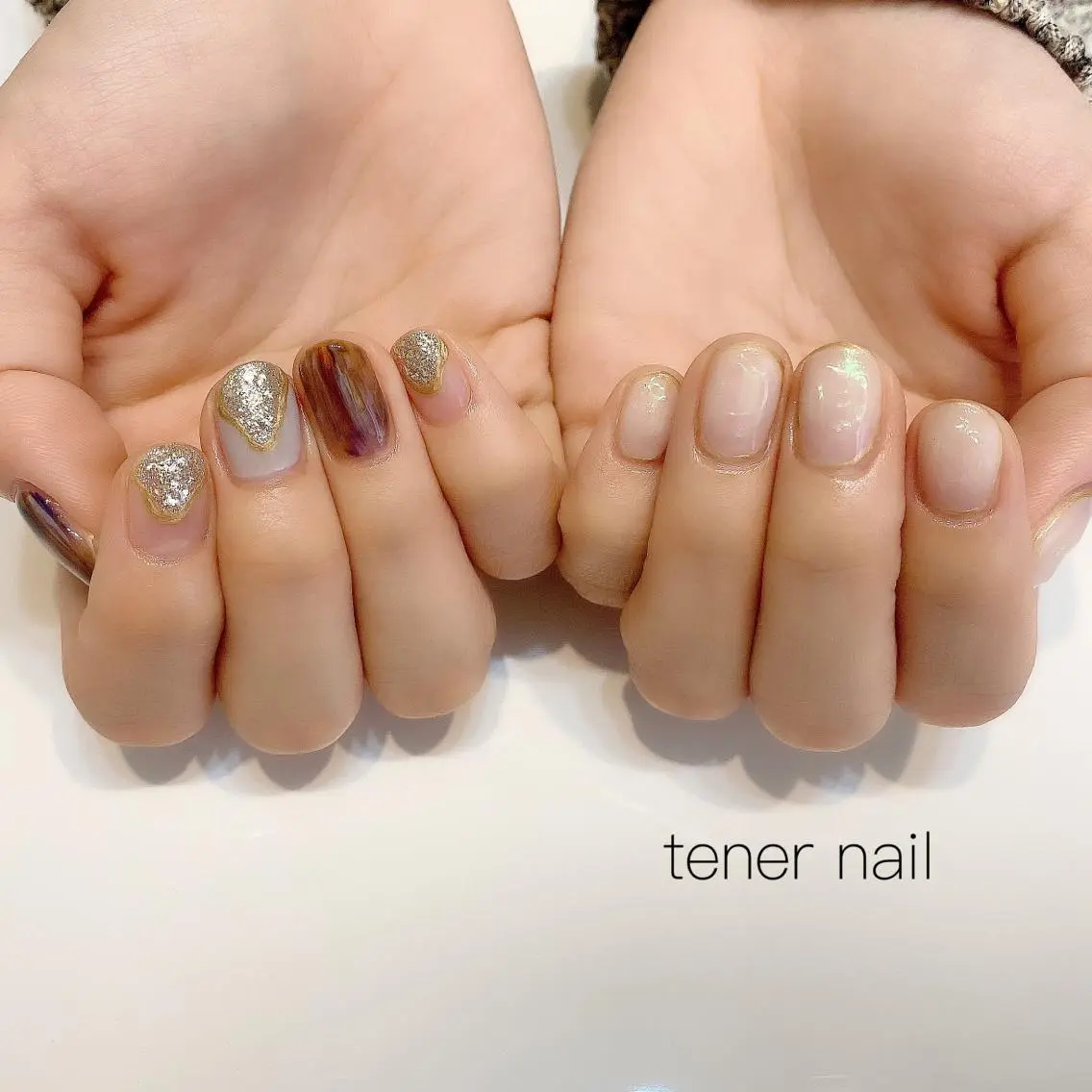 ネイル オーロラネイル ミラーネイル ニュアンスネイル テネルネイル tener nailのネイルデザイン