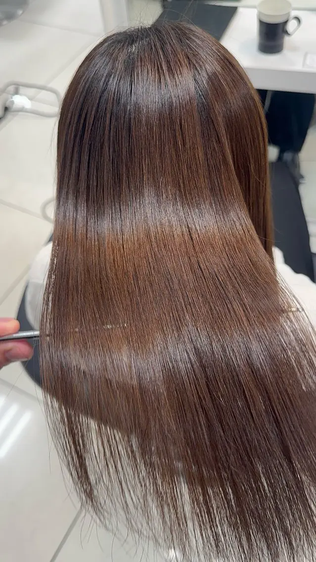 セミロング パーマ カット 縮毛矯正 縮毛矯正指名No.1 艶カラー/SHIMAのヘアスタイル