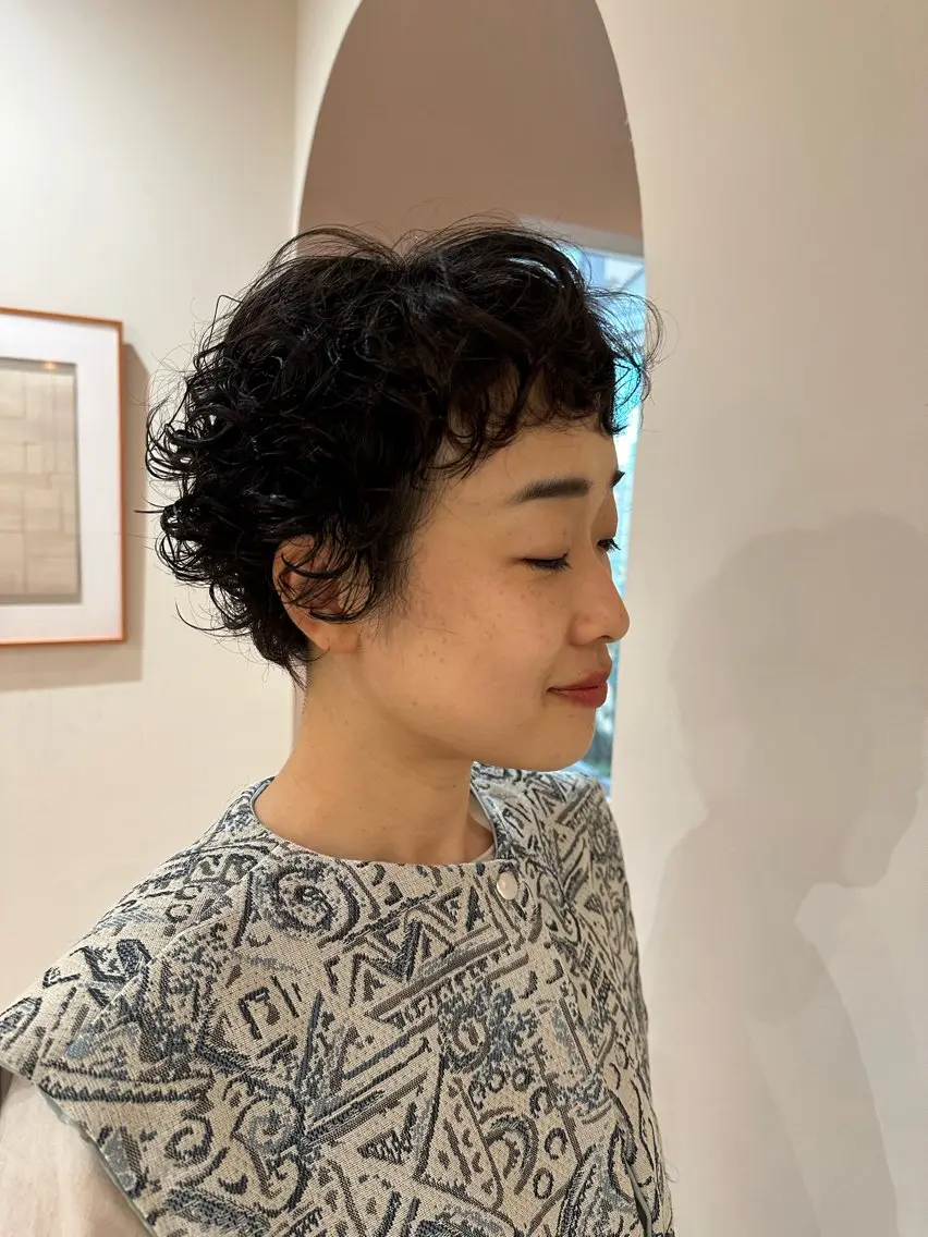 ショート パーマ ramphy 柴原 夢奈のヘアスタイル