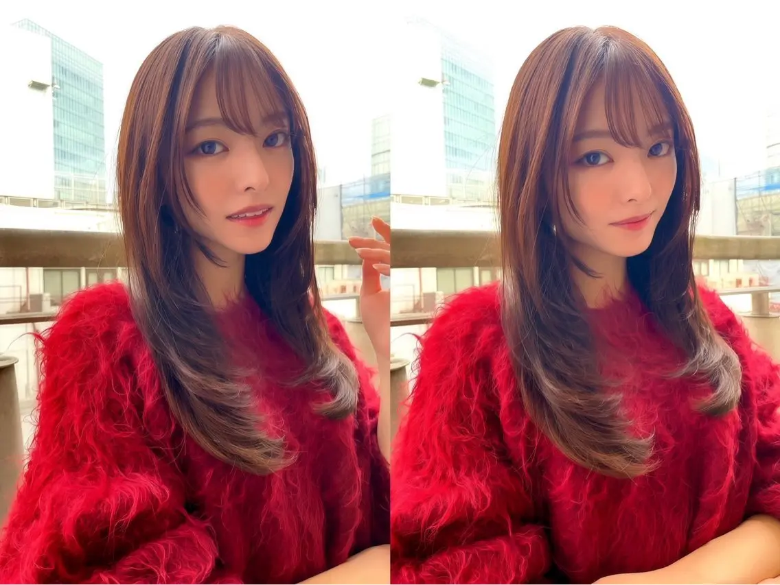 【4.5月限定価格❗️】 👑やわらか前髪ストレート＋似合わせカット👑自然な印象にの写真
