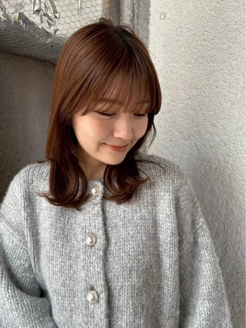 ミディアム トリートメント わかすぎ ほのかのヘアスタイル