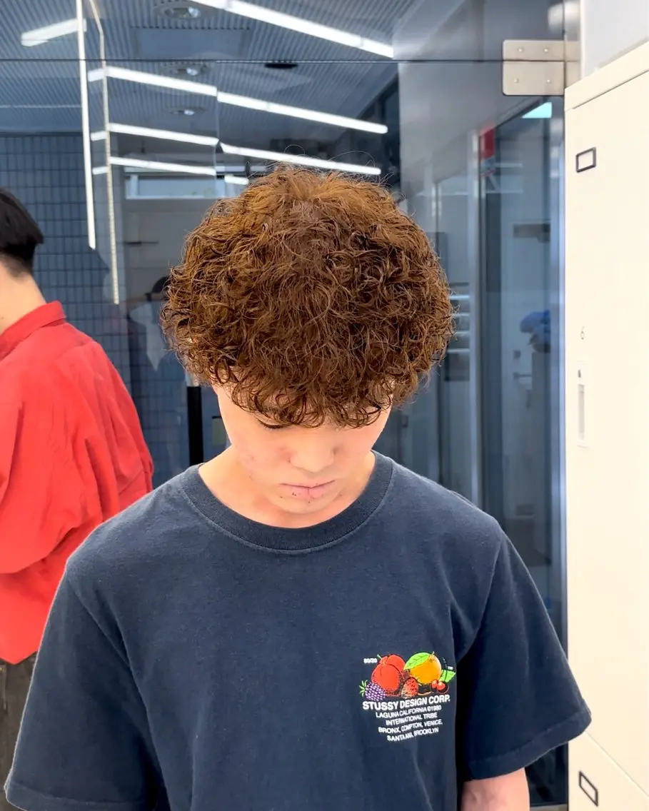 ショート カラー パーマ メンズ 森龍馬 メンズ専門美容師のヘアスタイル