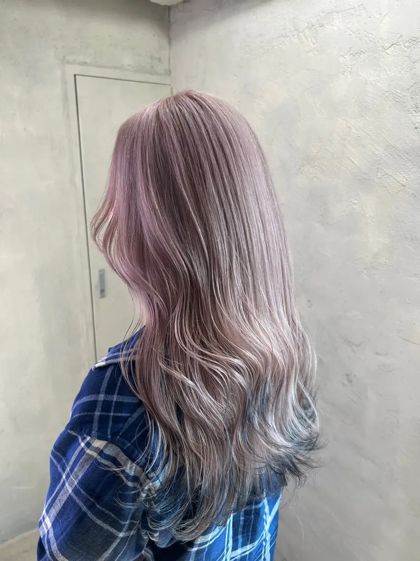 ロング カラー ヘアアレンジ ブリーチ 髪質改善 🍯傷ませないカラー 髪質改善🍯彪雅のヘアスタイル
