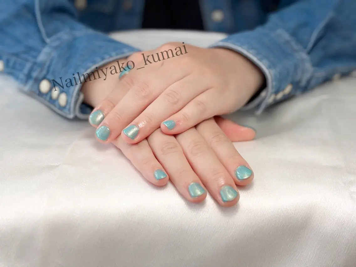 ネイル ワンカラーネイル Nailmiyako 熊井のネイルデザイン