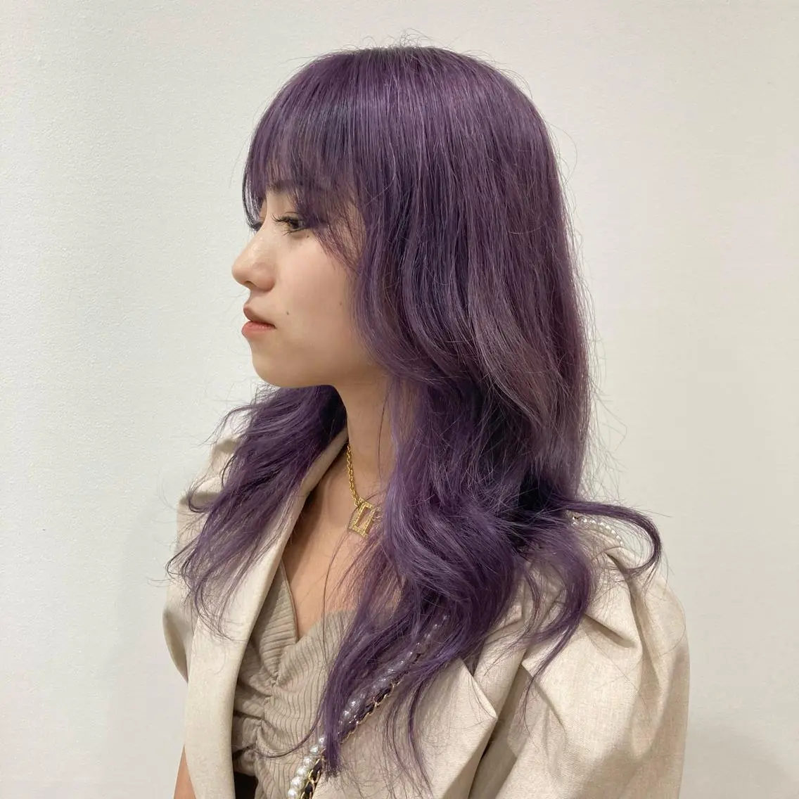 ロング カラー ブリーチ ヘアカラー ピンクカラー🎀 米津 美佑のヘアスタイル