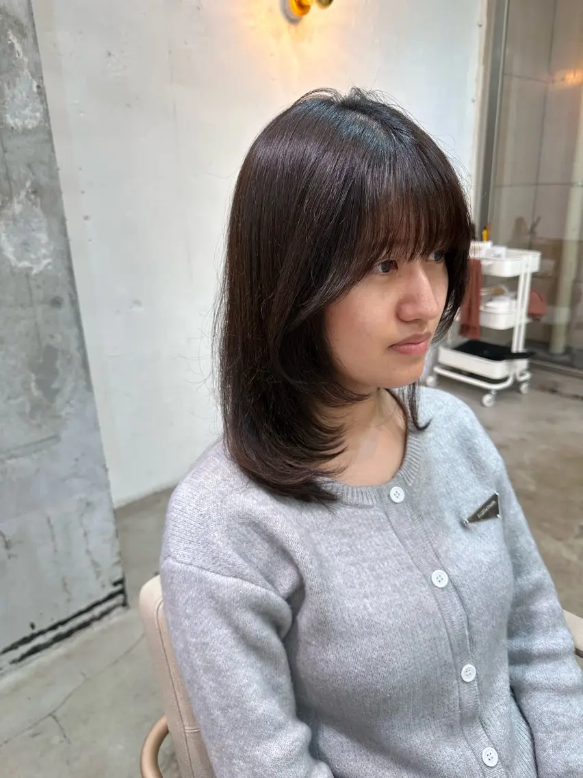 セミロング ハイレイヤー レイヤーカット ウルフカット カット ❄️高野 杏介❄️ツヤ髪得意!のヘアスタイル