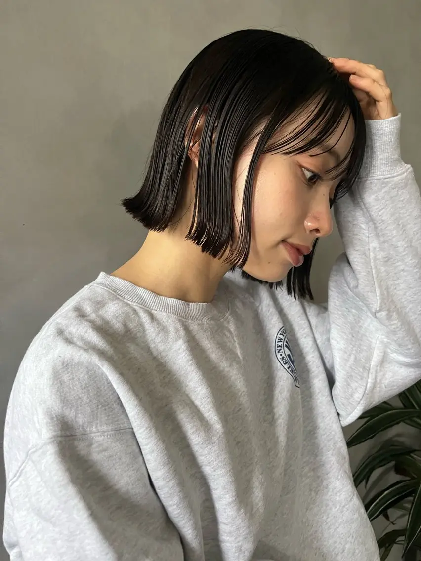 ショート カット ヘアカラー トリートメント 🌼タッセルボブ/シ ョートmoeka🌼のヘアスタイル