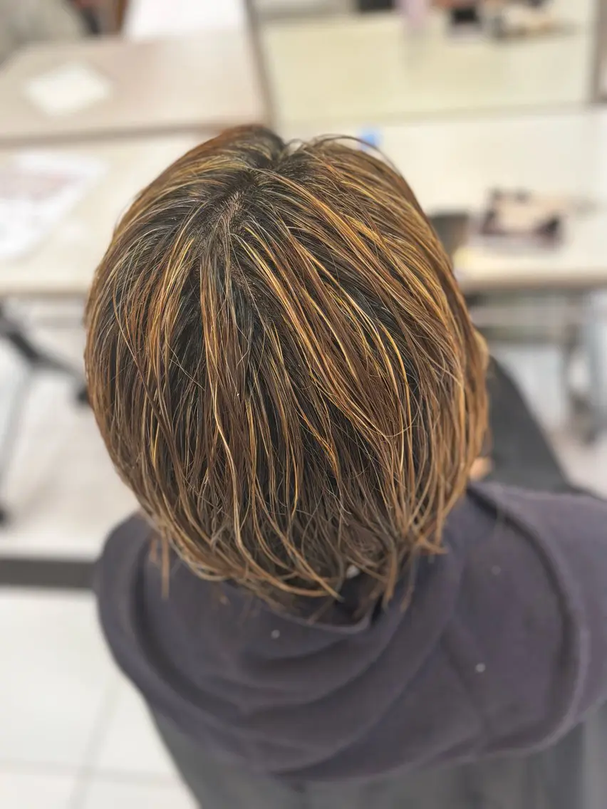 ショート ヘアカラー laffin❁ななみ /パーマスタイルのヘアスタイル