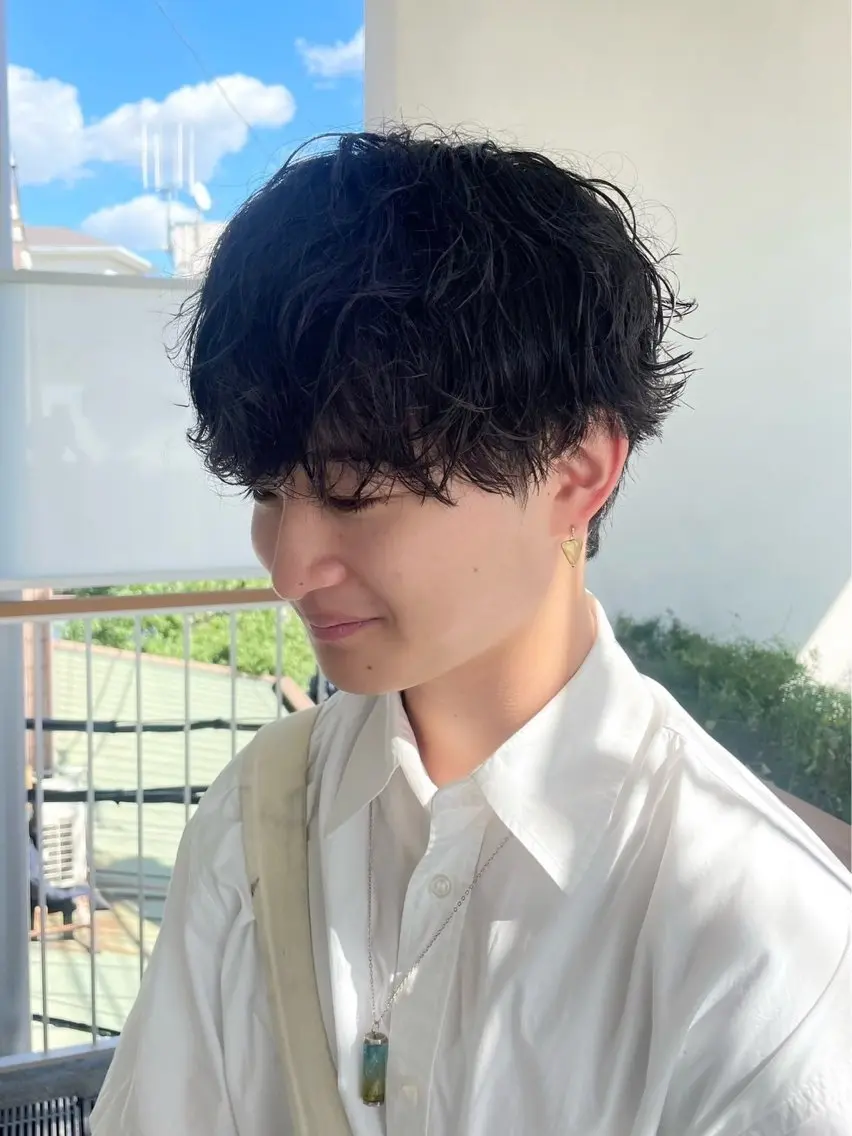 メンズ カズキ🌼曲がる 縮毛矯正のヘアスタイル