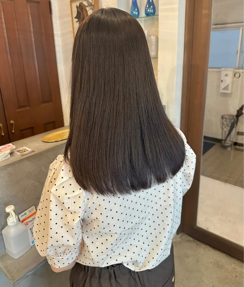 セミロング 縮毛矯正 縮毛矯正/髪質改善/ 伊藤愛のヘアスタイル