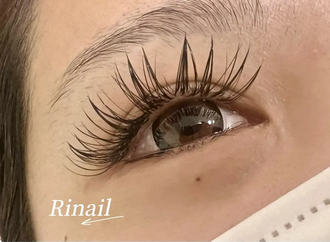 マツエク・マツパ バインドロック フラットラッシュ ナチュラル パリジェンヌラッシュリフト まつげパーマ YK Rinのネイルデザイン