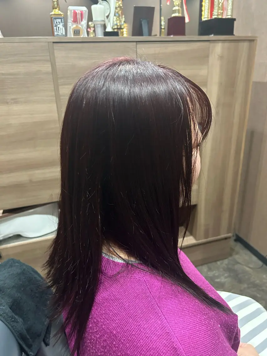 セミロング カラー ブラウンカラー ピンクカラー ピンクブラウン カラーモデル募集中☆ takumiのヘアスタイル
