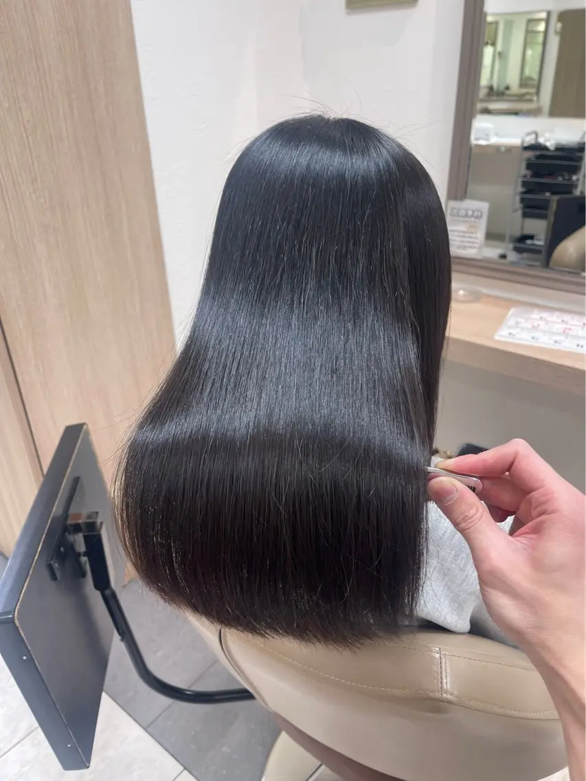 ロング 縮毛矯正 うる艶髪縮毛矯正 🫧hina🫧のヘアスタイル