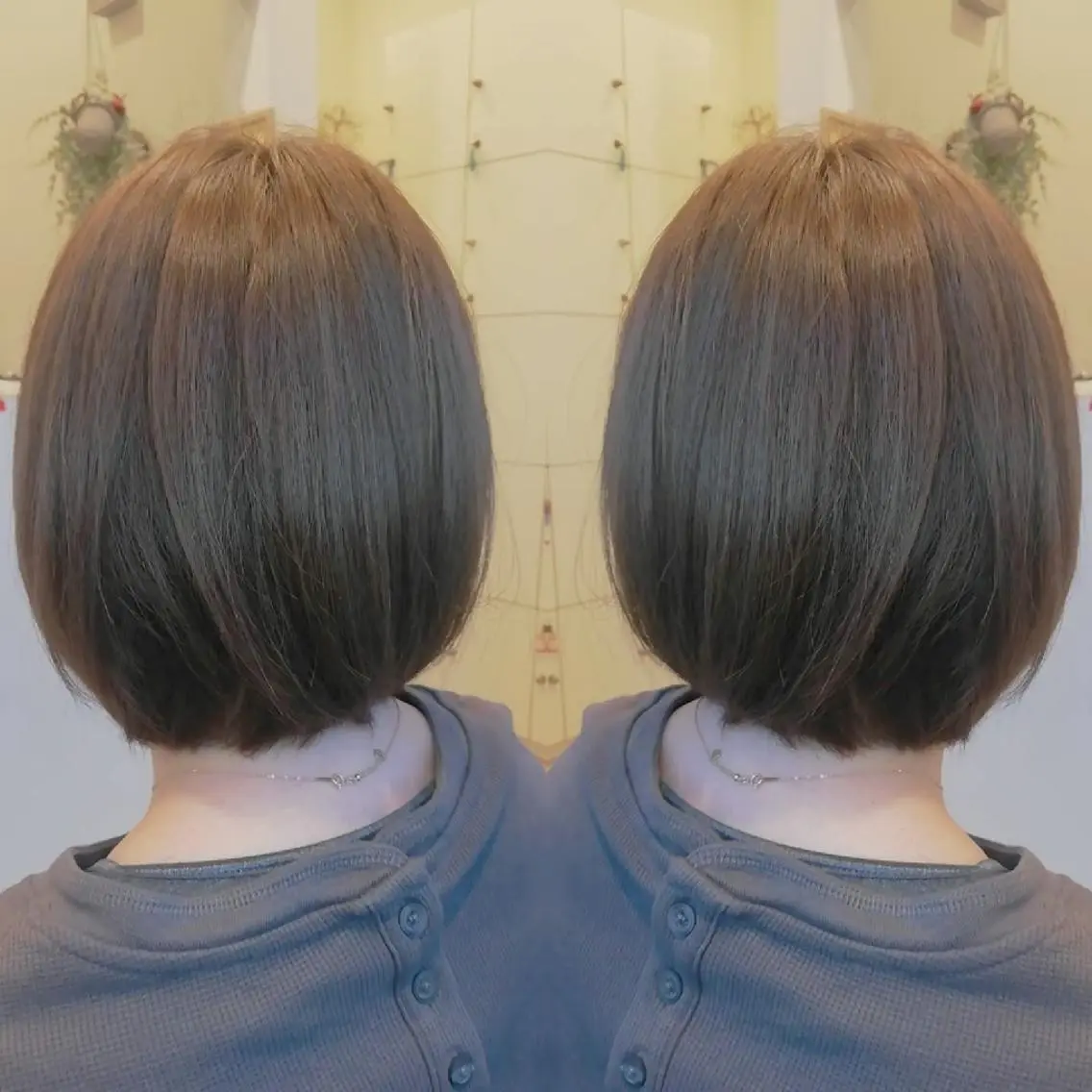 ショート カラー ブルーカラー ブルージュ ボブ カット ヘアカラー トリートメント 池田 恵久美のヘアスタイル