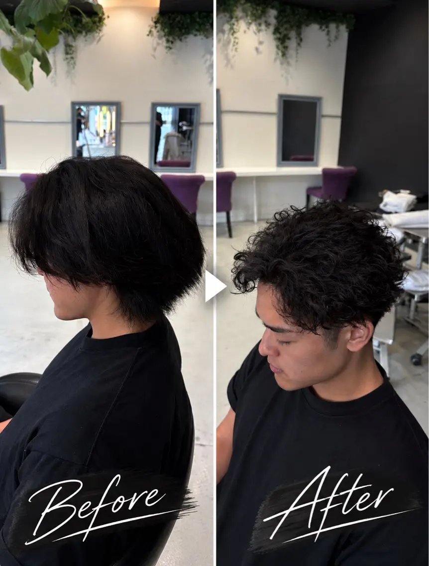 パーマ メンズ 井上 慈温のヘアスタイル