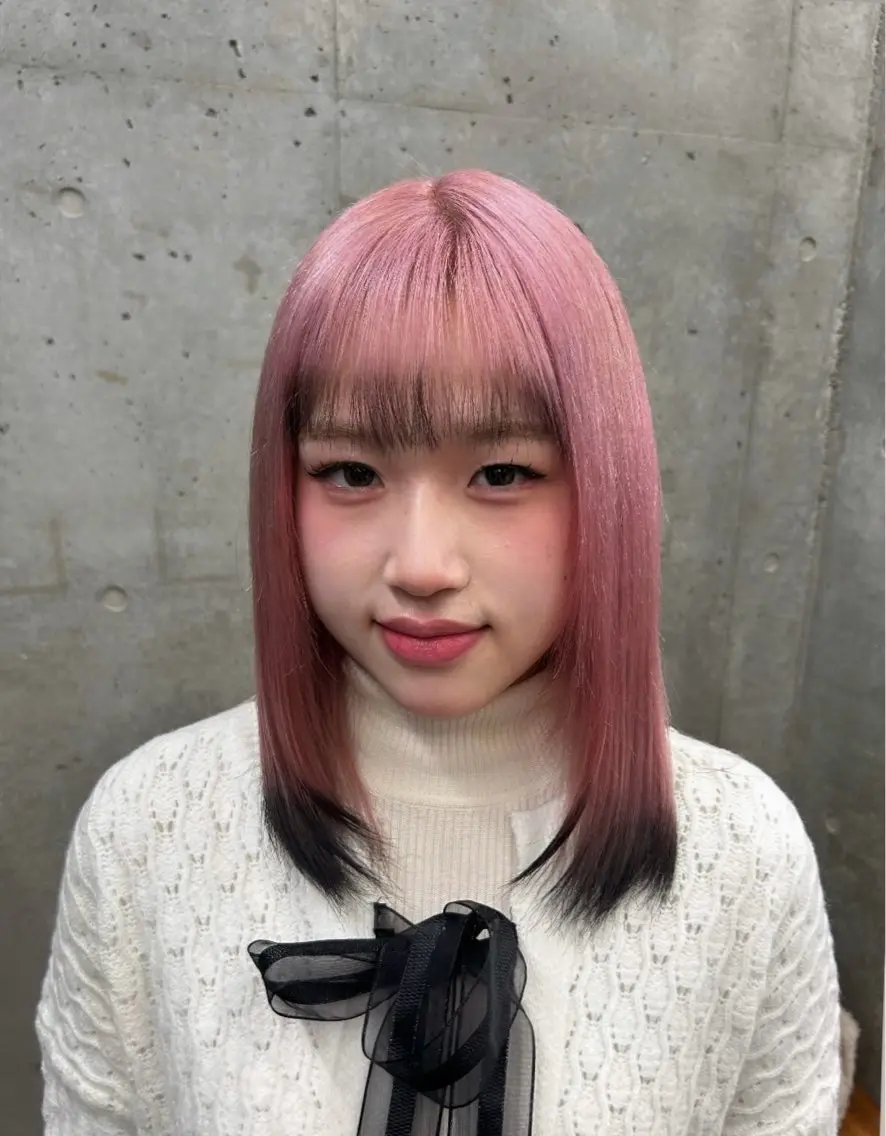 ミディアム 💙ハイトーン/韓国 style あかねのヘアスタイル