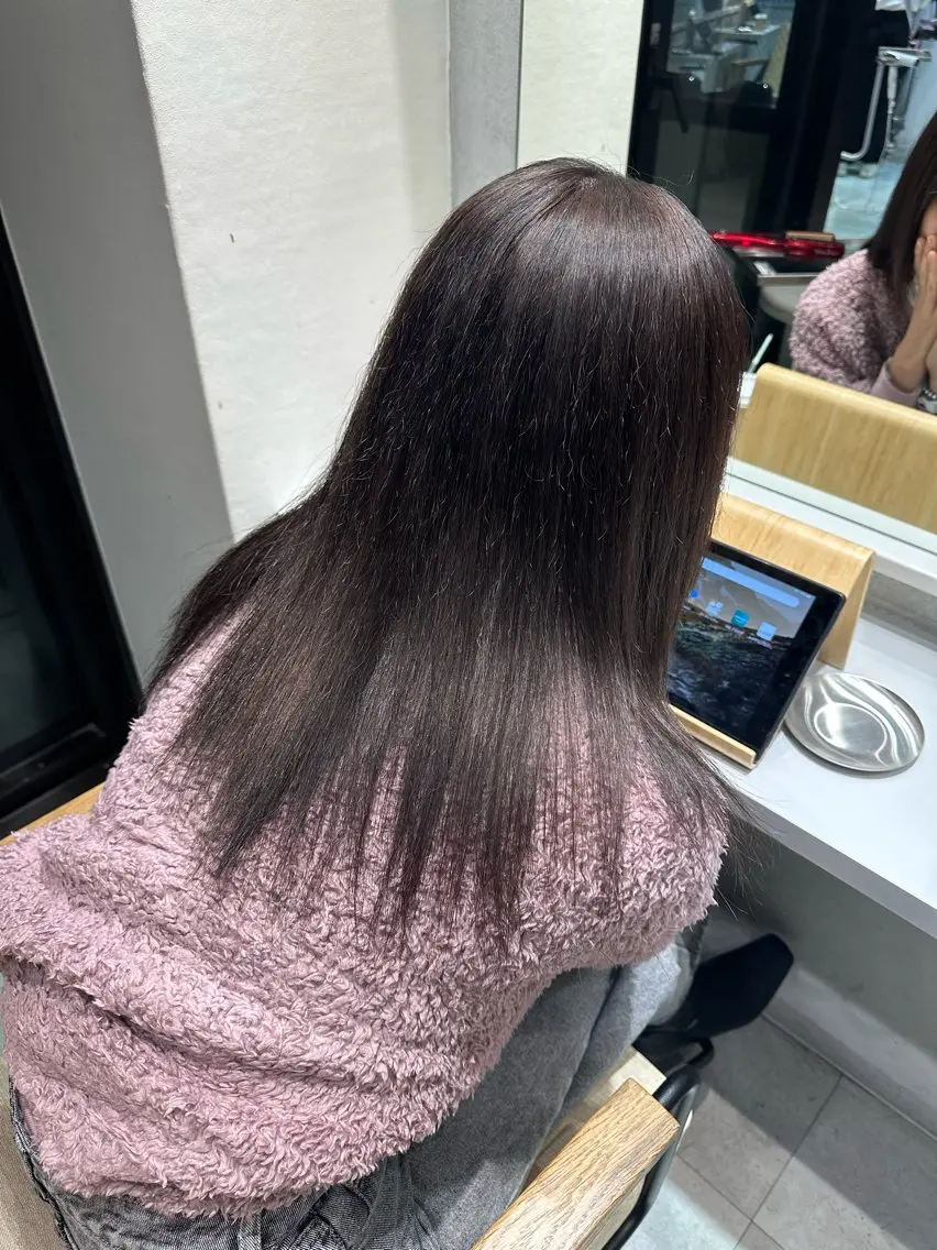 【当日限定クーポン🌈】前処理付き透明感ケアカラー+カット💜の写真