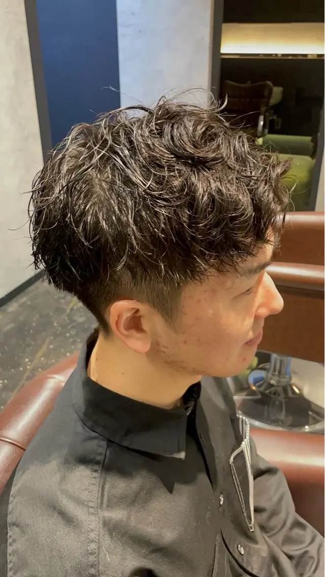 パーマ メンズ カット パーマ 💈メンズ職人 ルキト💈のヘアスタイル