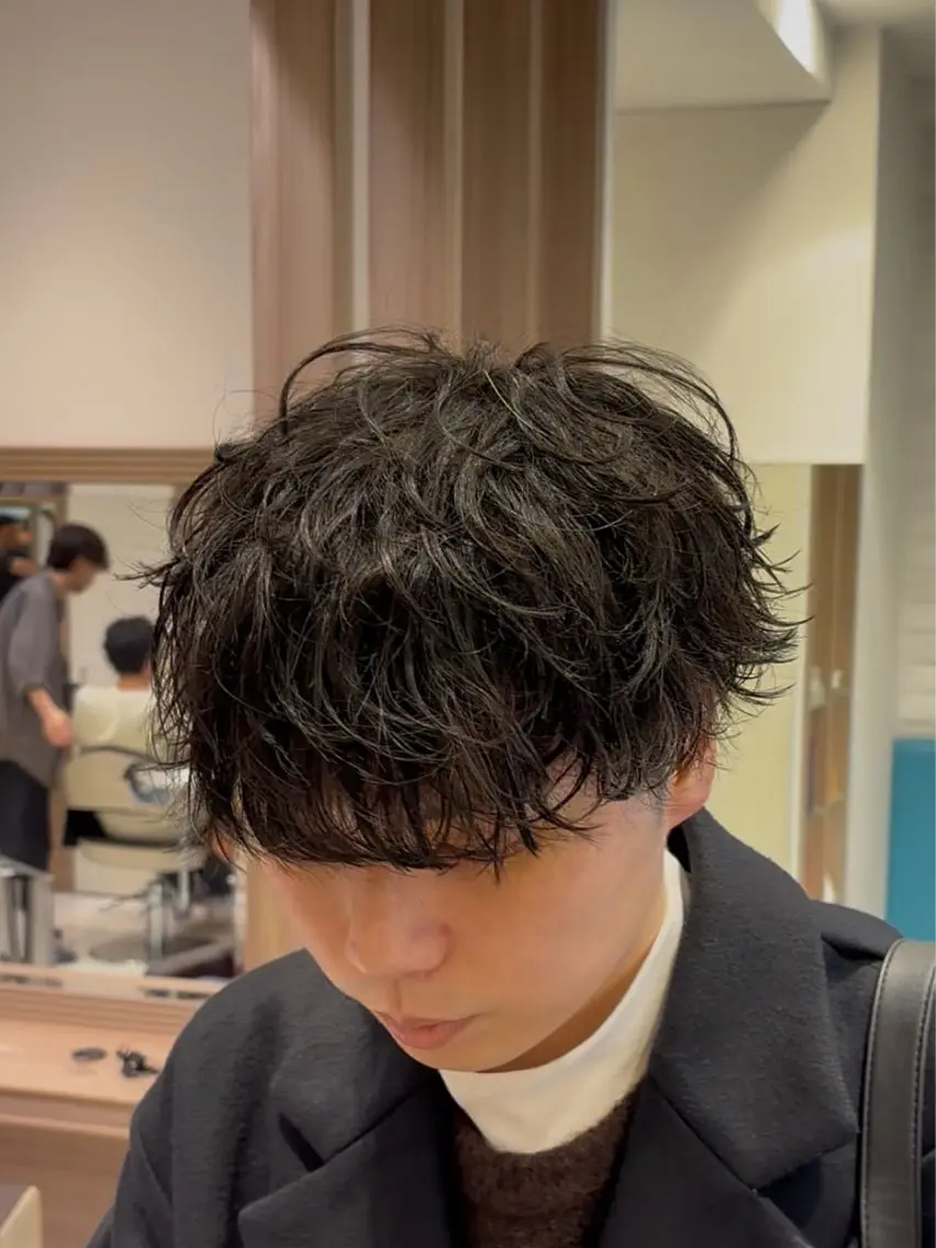 パーマ メンズ カット パーマ 再現性×パーマ/ 山本 侑平のヘアスタイル