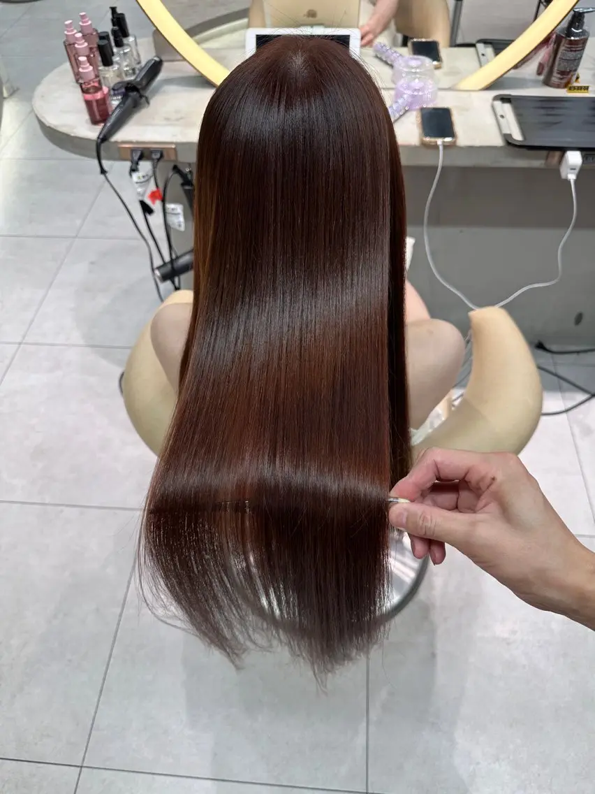 ロング カラー カット 縮毛矯正 トリートメント 《髪質改善✖️オリー ブ🧸》小嶋拓也のヘアスタイル