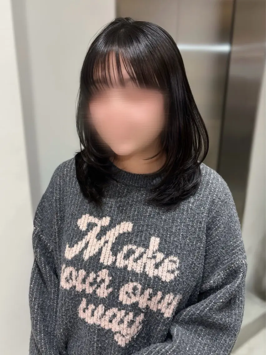 ミディアム 顔周りカット レイヤーカット soyon名古屋/ fuka🎀のヘアスタイル