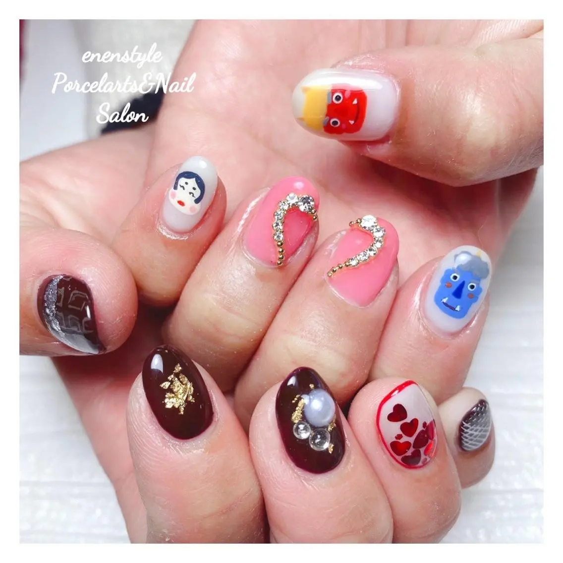 ミディアム ネイル 🐾enen style 🐾のネイルデザイン