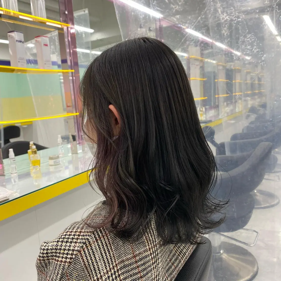 セミロング カラー ヘアアレンジ カット ヘアカラー mai🍑暖色カラー /レイヤー💖のヘアスタイル