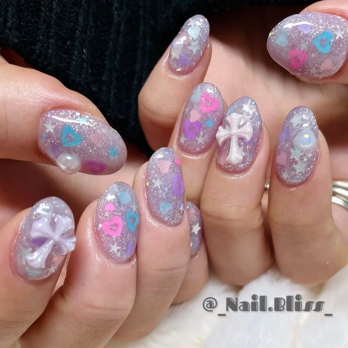 ネイル 持ち込み パステルネイル ハンドネイル NAIL BLISSのネイルデザイン