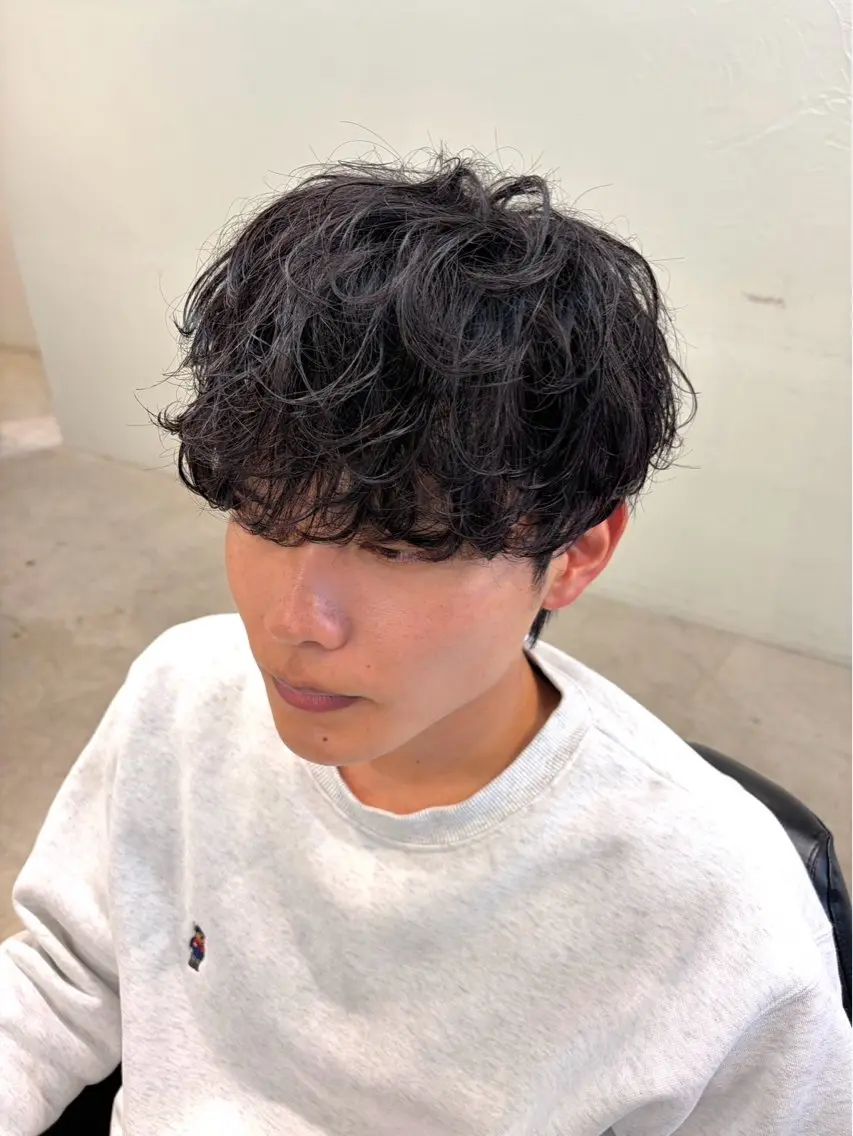 ショート パーマ パーマ 三宅 陽大のヘアスタイル