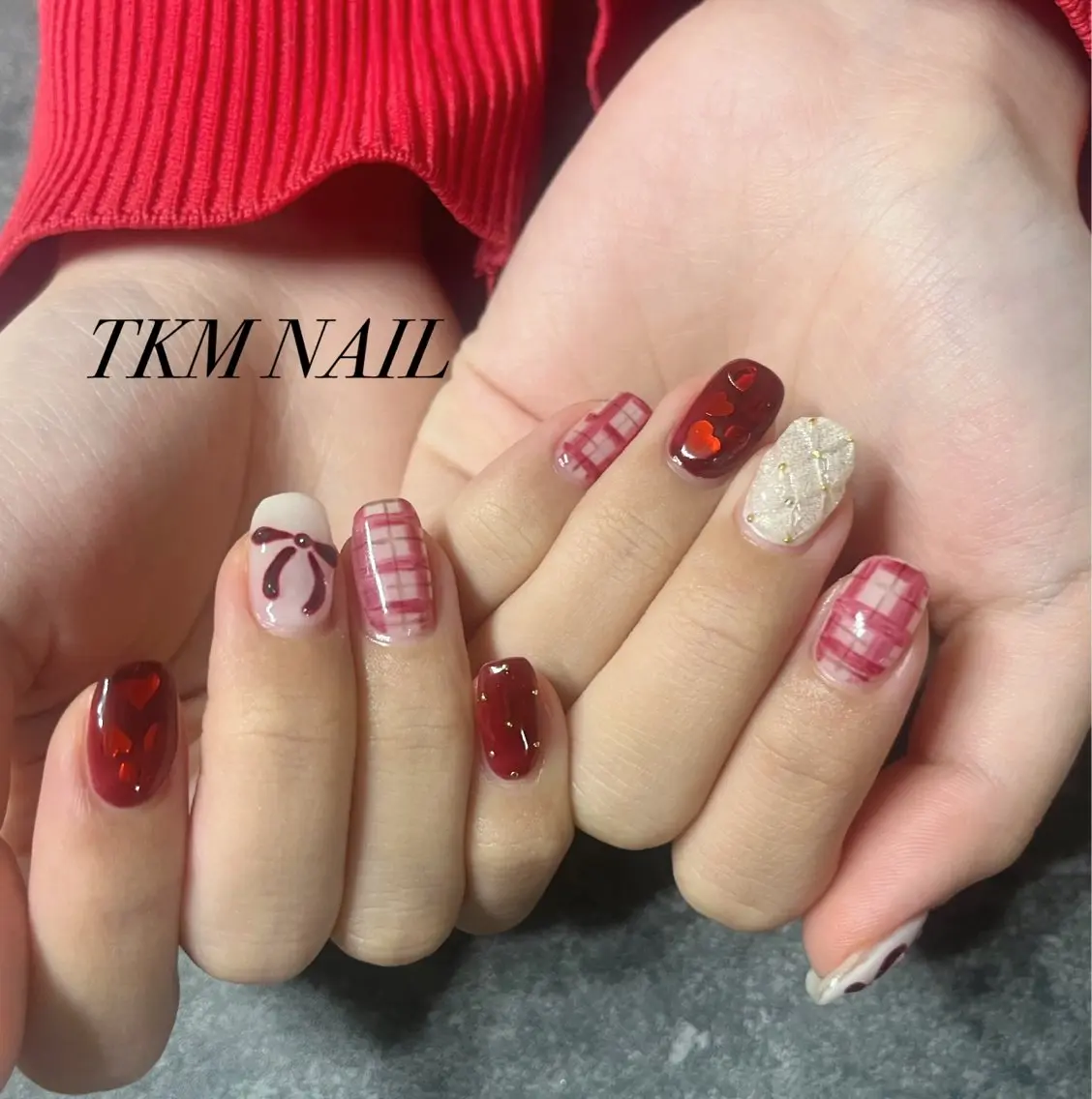 ネイル 持ち込み 冬ネイル ハンドネイル フットネイル ______ TKM  NAILのネイルデザイン