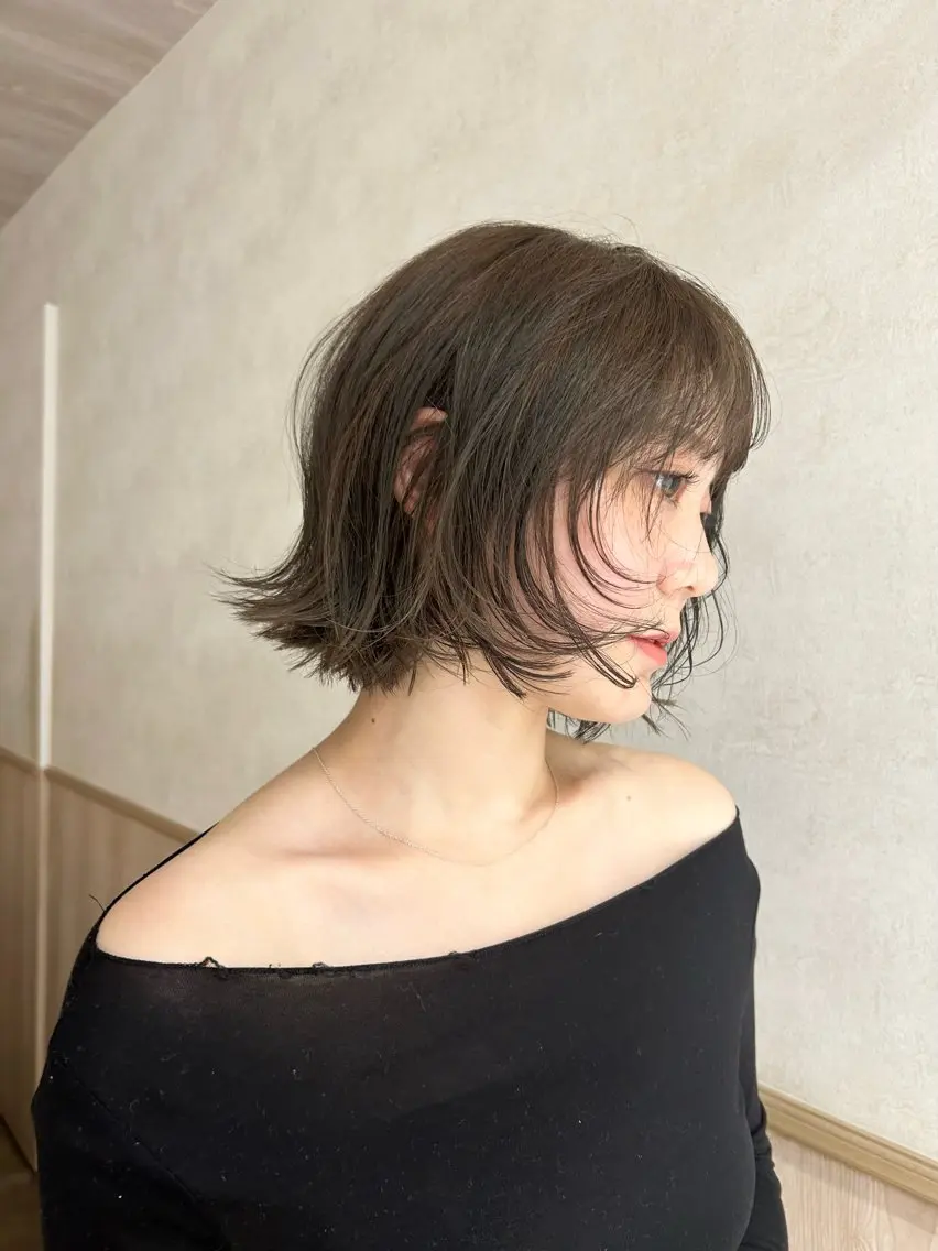 ショート カラー 透明感カラー ボブ 顔周りカット レイヤーカット Sora/レイヤー/ 似合わせカラー🤎のヘアスタイル