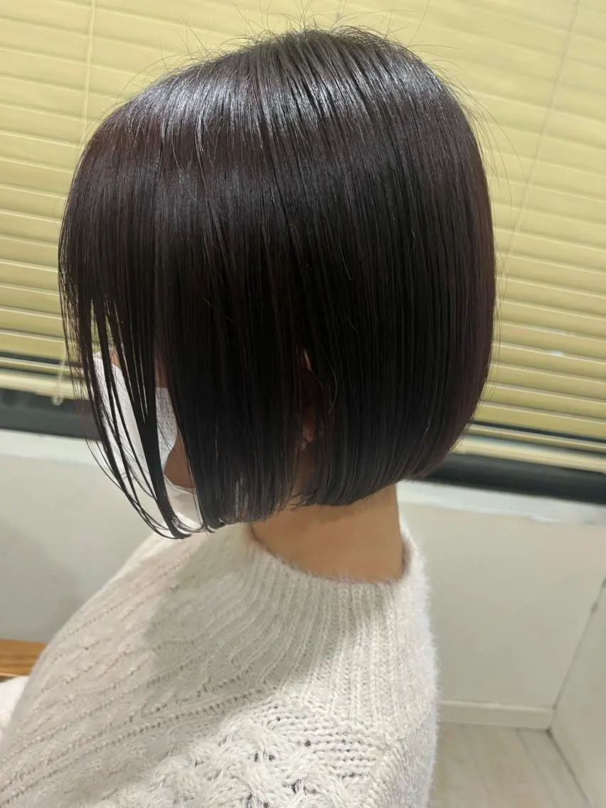 ロング料金なし☑️🤍 切りっぱなしボブ＋美髪ストレート 🤍の写真