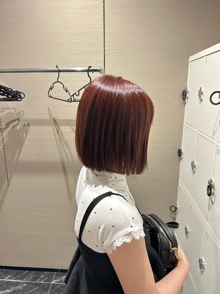 ショート カラー ブラウンカラー ピンクカラー ピンクブラウン ボブ カット ヘアカラー トリートメント ishizuka toaのヘアスタイル