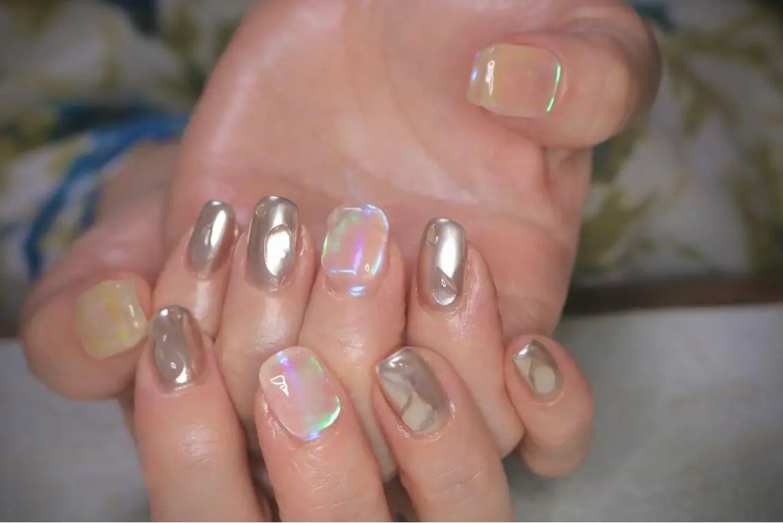 ネイル 氷ネイル・うるうるネイル MH Nailのネイルデザイン