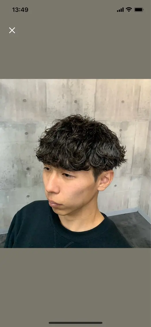 ミディアム パーマ メンズ 波巻きパーマ 【メンズ特化】　倉山 和樹のヘアスタイル