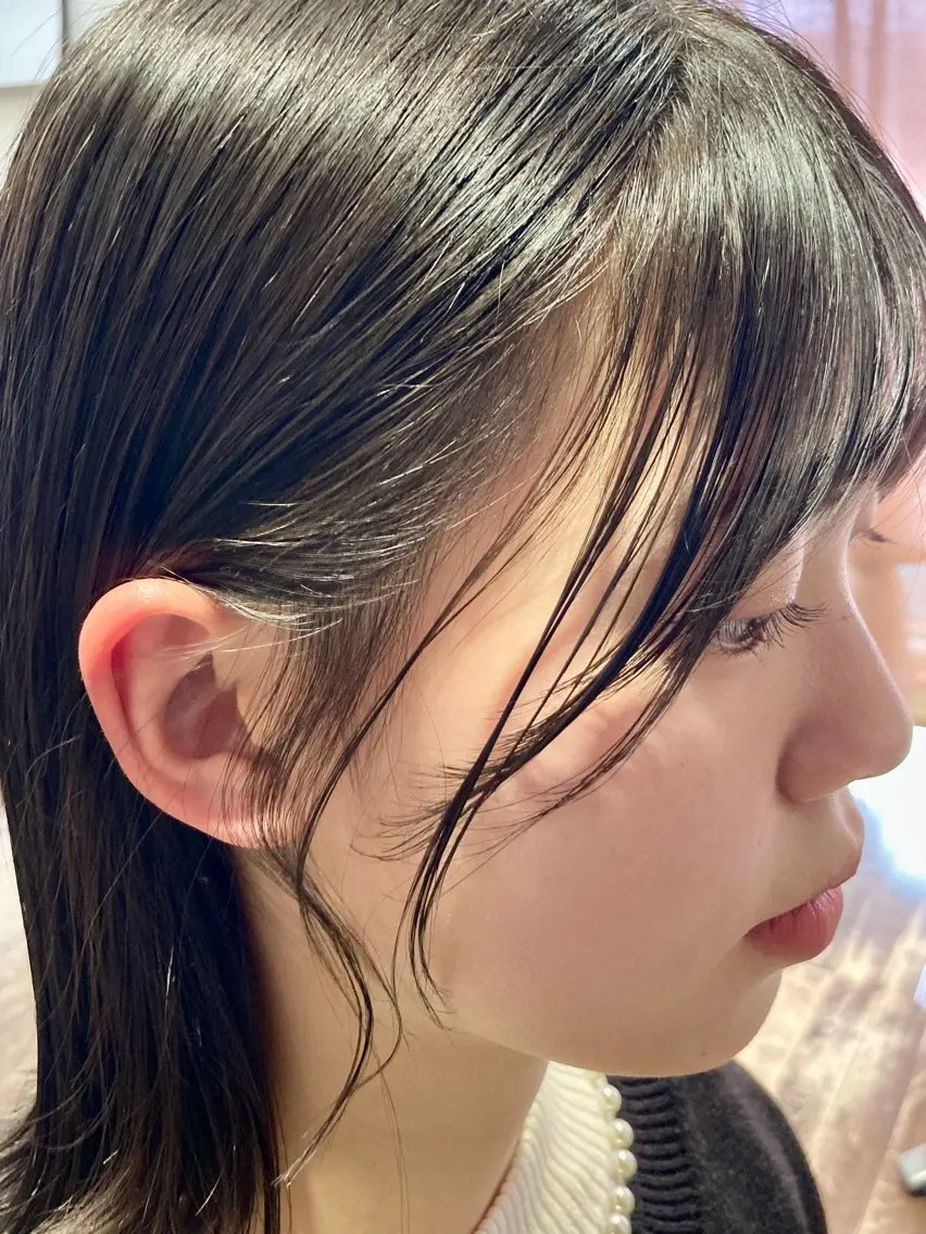ミディアム 顔周りカット 似合わせカット カット 遠山 祐樹のヘアスタイル