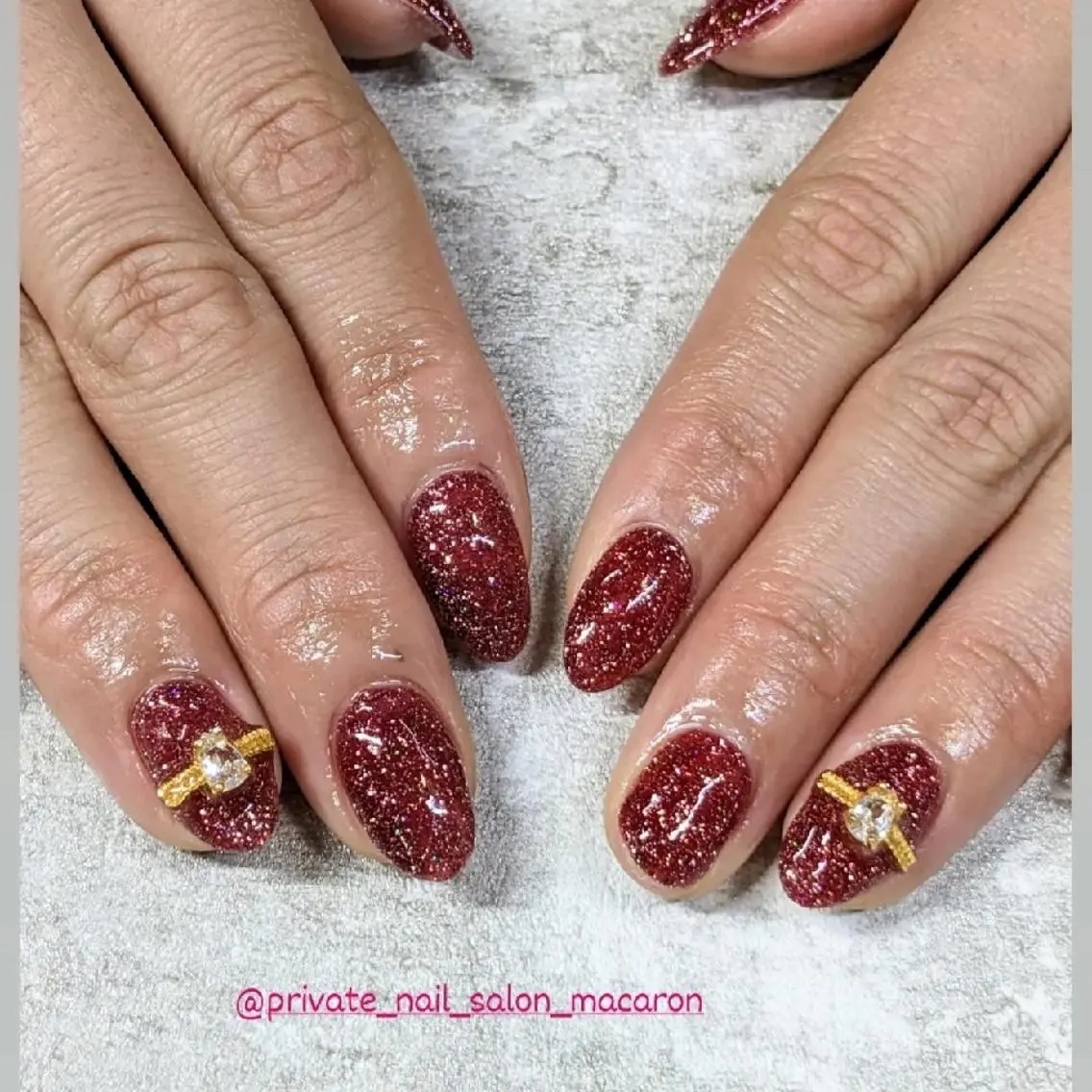 ネイル フラッシュネイル キラキラネイル ハンドネイル nail salon macaron のネイルデザイン