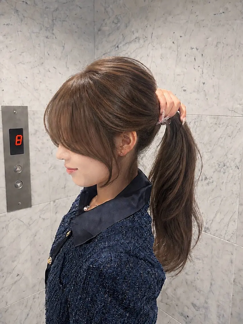 ロング カラー カット ヘアカラー トリートメント ヘッドスパ ヘアセット 盛れる艶カラー× レイヤーカット/咲来のヘアスタイル