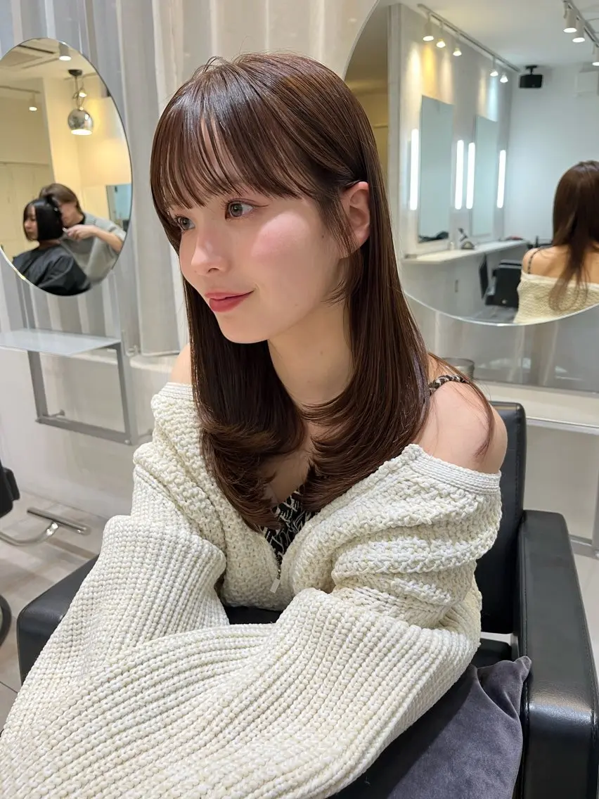 【まとまるフルコースプラン🍊】カット+縮毛矯正+カラー+髪質改善HITAtreatment🤍💛🤍の写真