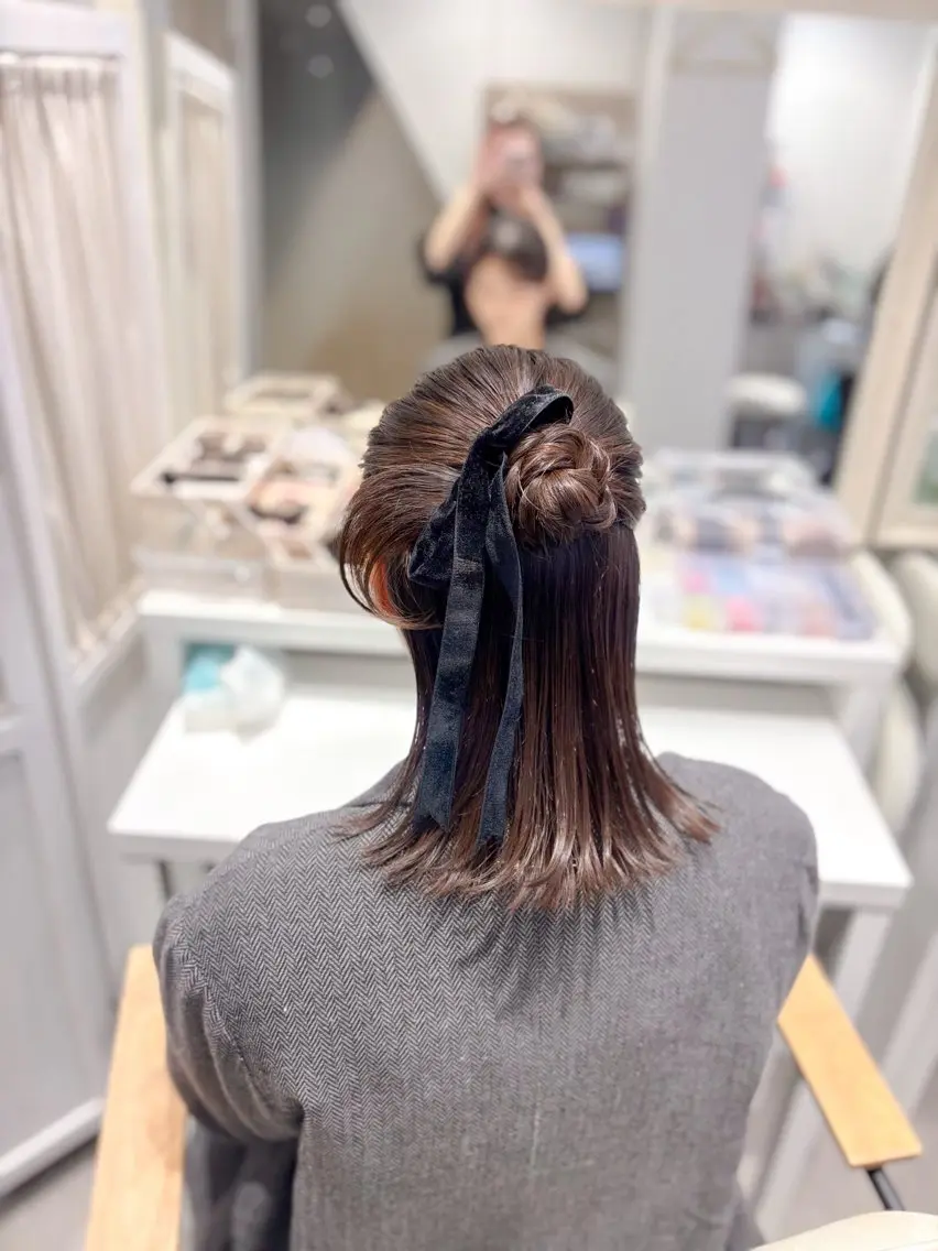 ミディアム ヘアアレンジ ボブ ヘアセット ⭐︎moe 【ヘアセット🧸】のヘアスタイル