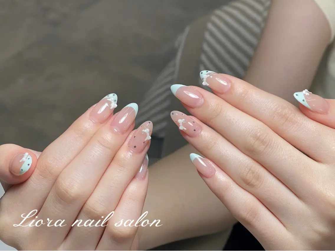 ネイル チークネイル フットネイル フレンチネイル ジェルネイル ガーリー ハンドネイル Liora nailのネイルデザイン