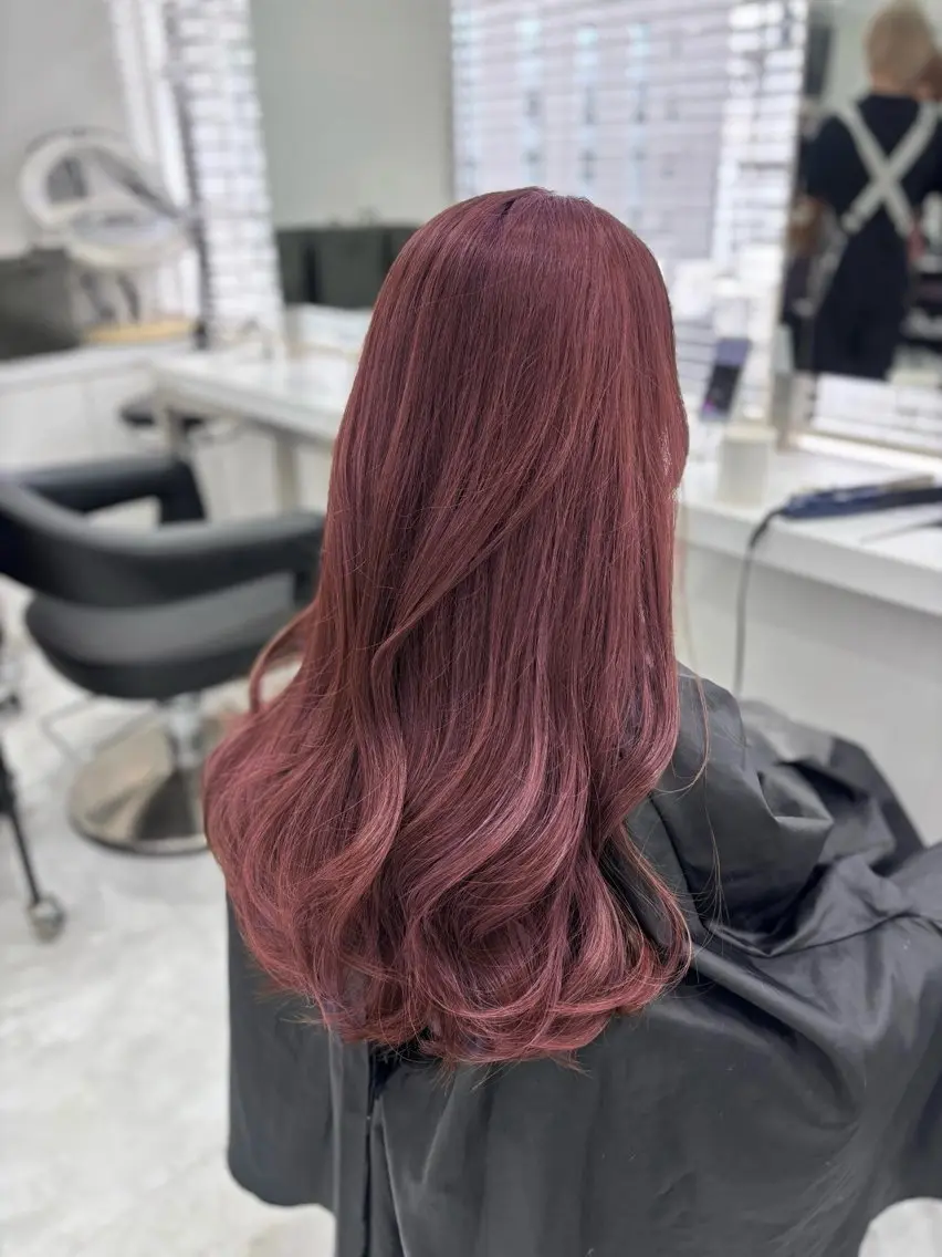ロング ヘアカラー 🎀暖色カラー🎀 韓国ヘア まなかのヘアスタイル