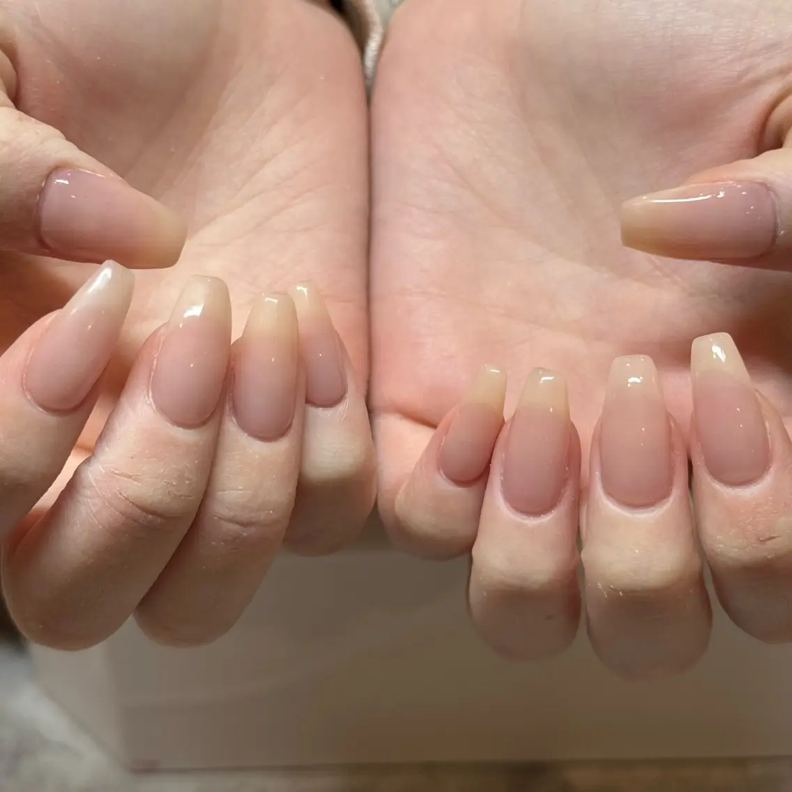 《オフなし》💎アクリルスカルプ ワンカラーorラメグラ🦋の写真