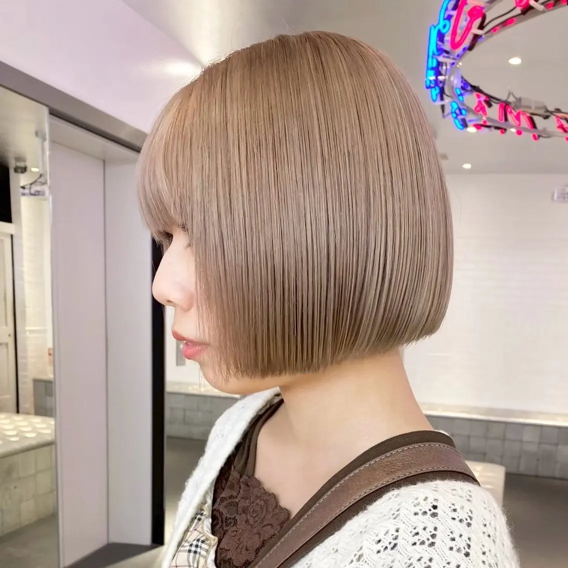 カラー ヘアカラー トリートメント ミルクティー🧸🫧 あやめ🎀のヘアスタイル